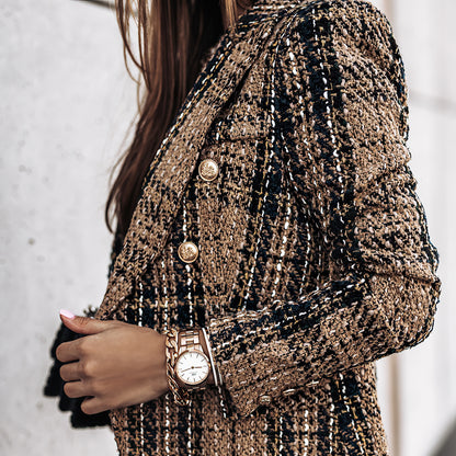 Claire™ - Blazer Doppio Petto alla Scozzese