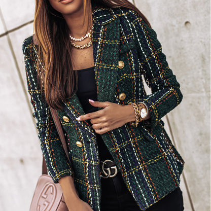 Claire™ - Blazer Doppio Petto alla Scozzese