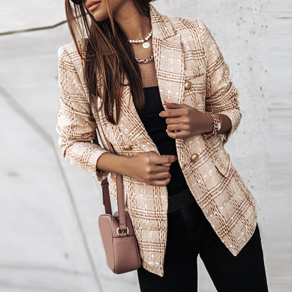Claire™ - Blazer Doppio Petto alla Scozzese